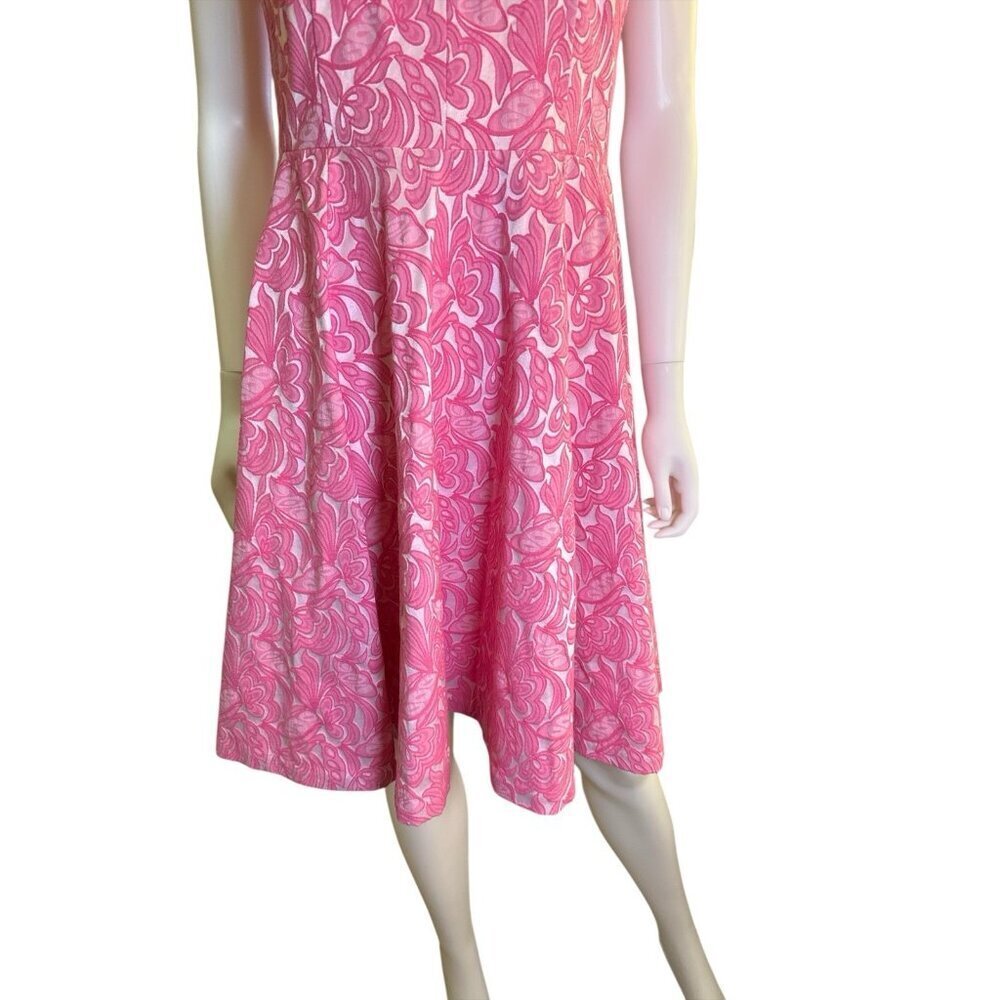 Maeve Anthropologie Lace Jacquard Fit and Flare Cocktail Party Dress Size 6 EUC - Picture 2 of 7